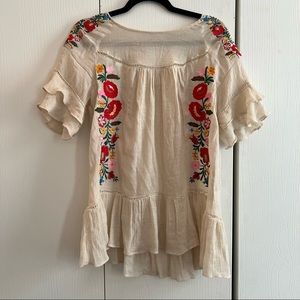 Alter’d State Embroidered Flower Boho Cottagecore Blouse S